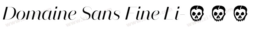 Domaine Sans Fine Li字体转换